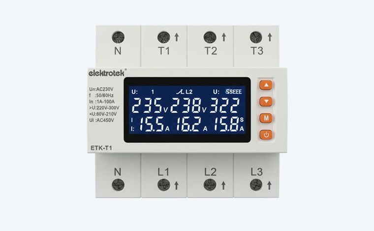 Trifaze Ayrışık Voltaj ve Akım Koruma Rölesi 100A